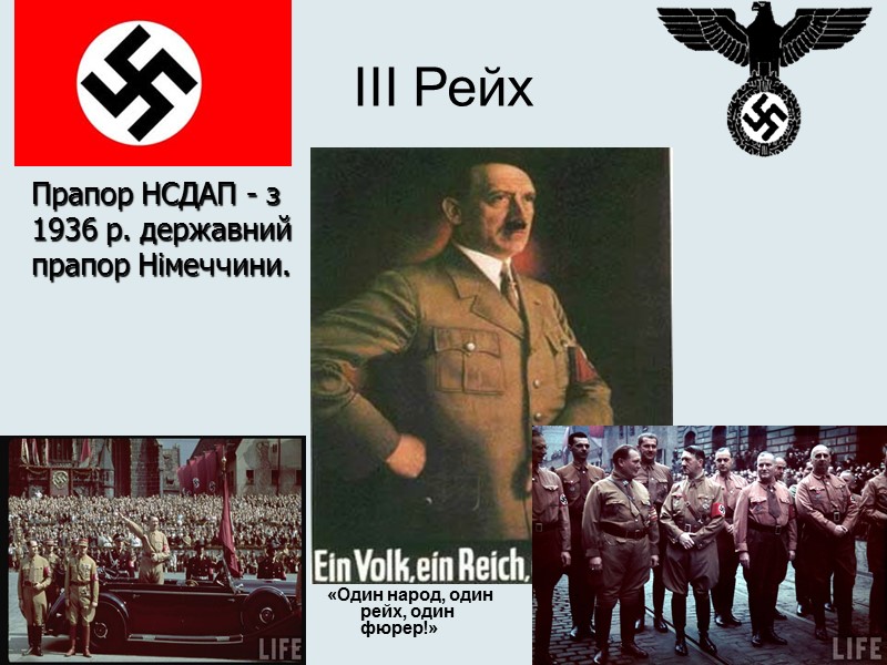 ІІІ Рейх «Один народ, один рейх, один фюрер!»